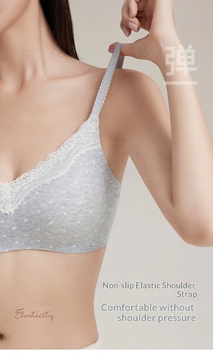 Women's Floral Lace Wireless Bra Set