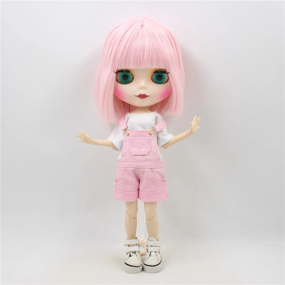 ICY DBS Blyth Doll short pink hair matte face joint body white skin long hair 1/6 bjd anime toy
