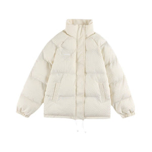Men's Loose Stand-collar American Retro Waffle Cotton Coat - TRYSHOPPY