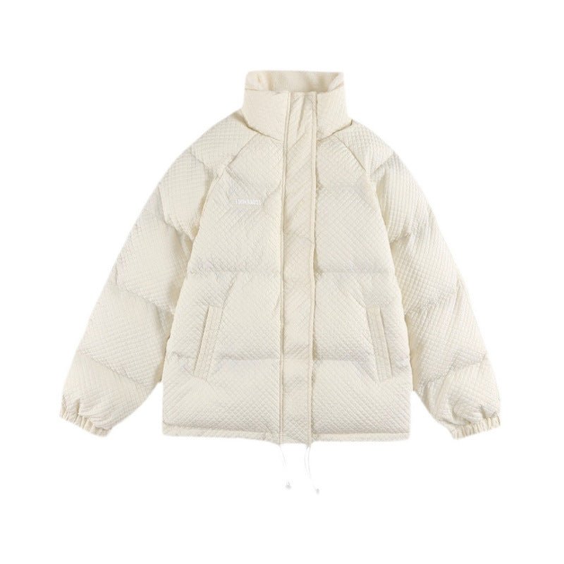 Men's Loose Stand-collar American Retro Waffle Cotton Coat - TRYSHOPPY