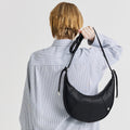 Capacity Soft Leather Crescent-shaped Shoulder Bag