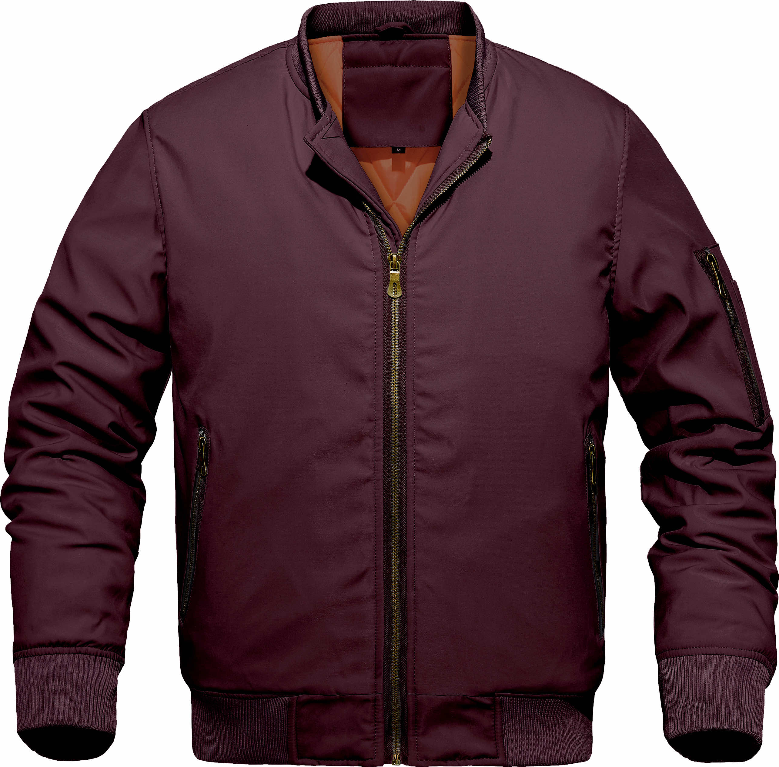 Men's Winter Bomber Jacket, Baseball Jacket Outwear, Thickened Warm Flight Jacket With Ribbed Cuffs, Windproof Casual Coat